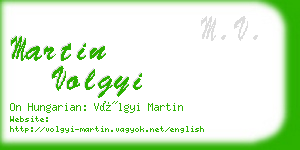 martin volgyi business card